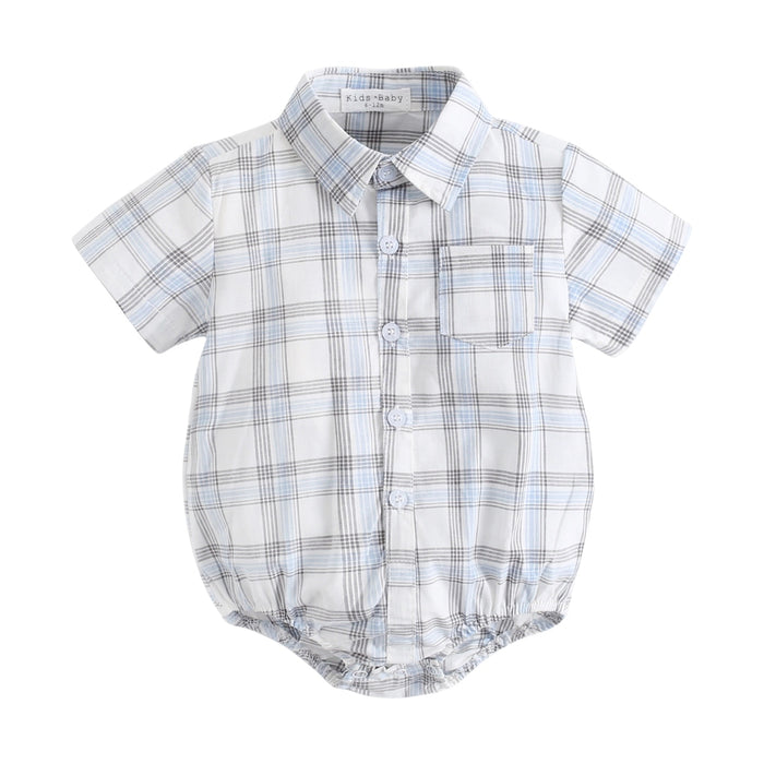 Checkered Rompers for Baby Boys