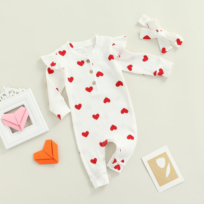 Newborn Heart Print PJs