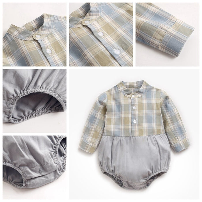 Stylish Plaid Baby Bodysuit