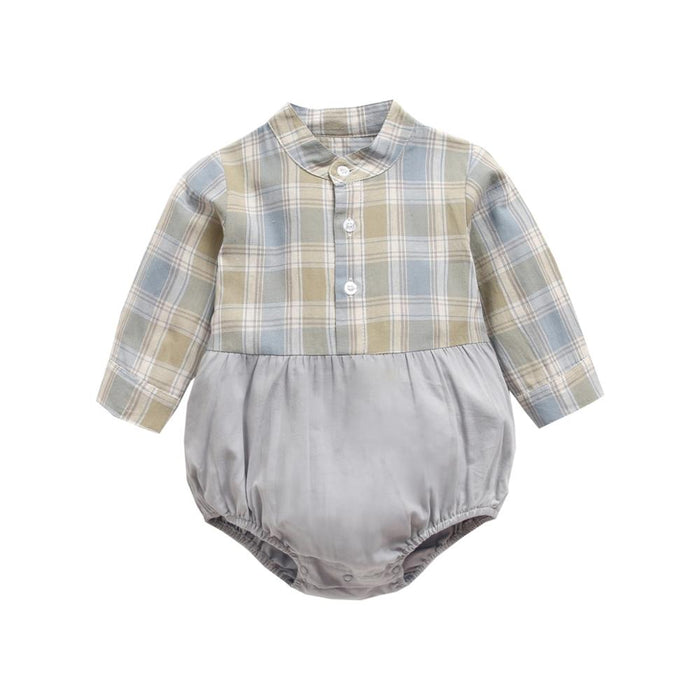 Stylish Plaid Baby Bodysuit