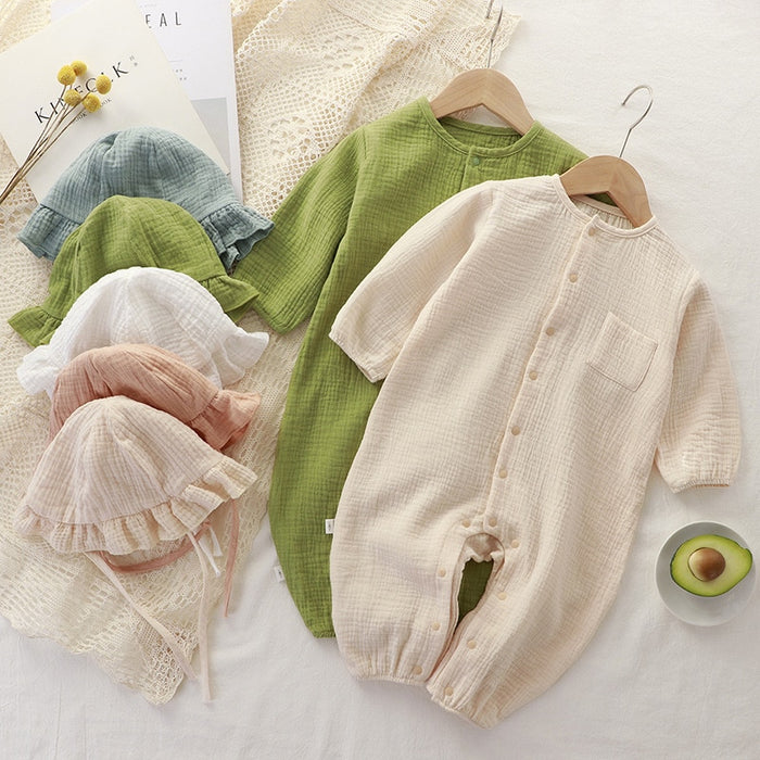 Stylish Comfortable Muslin Romper Set