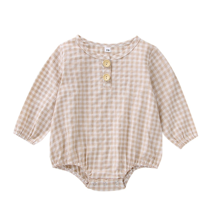 Charming Baby Plaid Romper