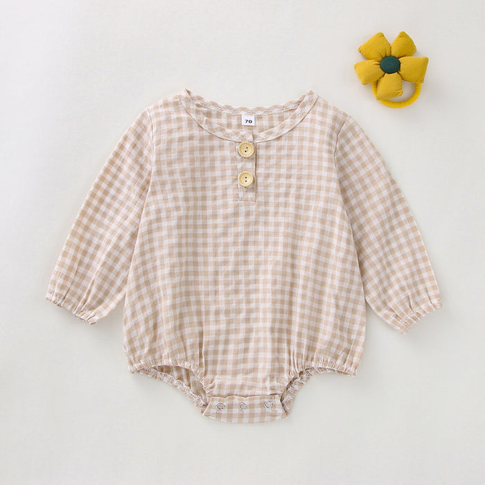 Charming Baby Plaid Romper