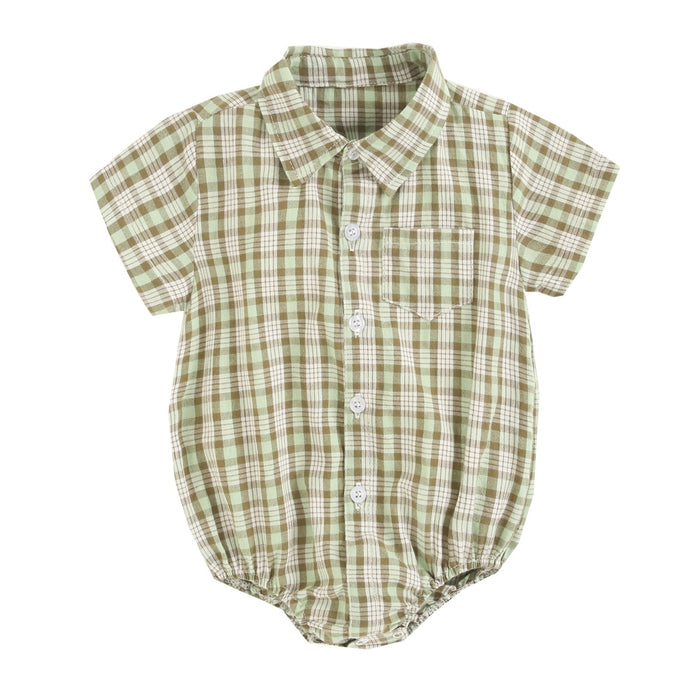 Checkered Rompers for Baby Boys