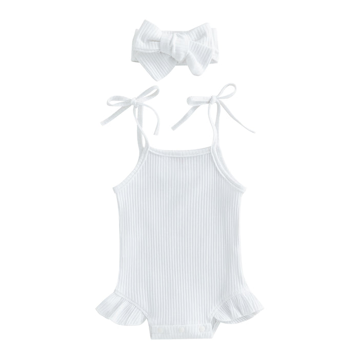 Versatile Baby Girls Knit Romper