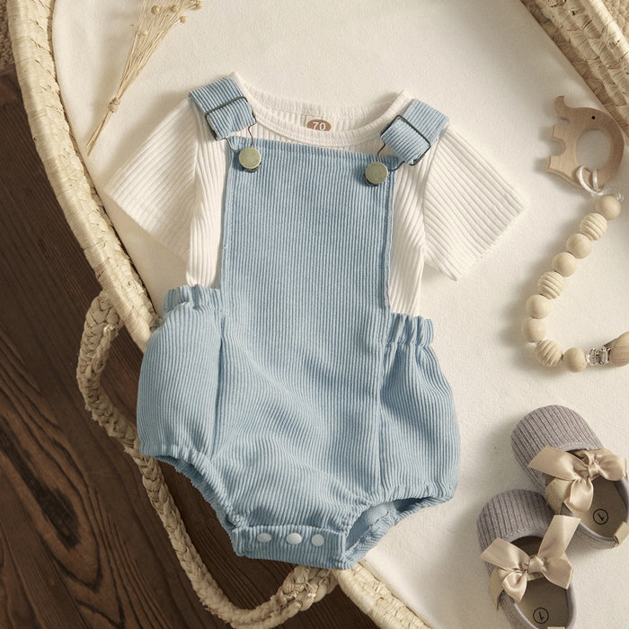 Romper Set with Overalls