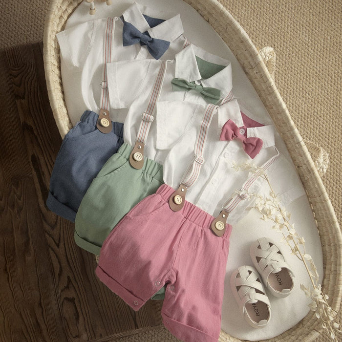 Bowtie Shirts Kids Gentleman Suits