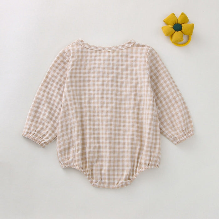 Charming Baby Plaid Romper