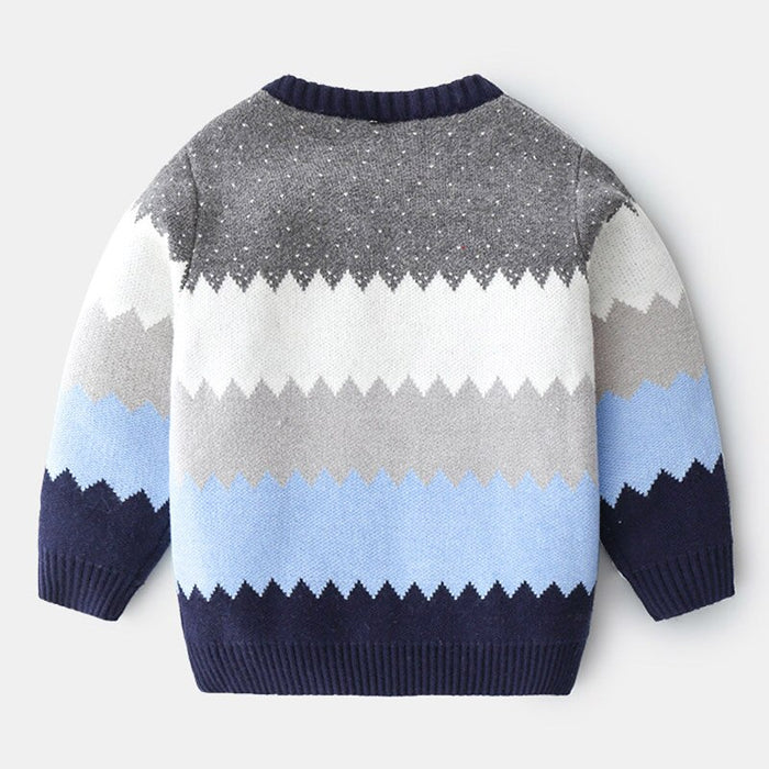 Boys' Geometric Pattern Knitted Sweater